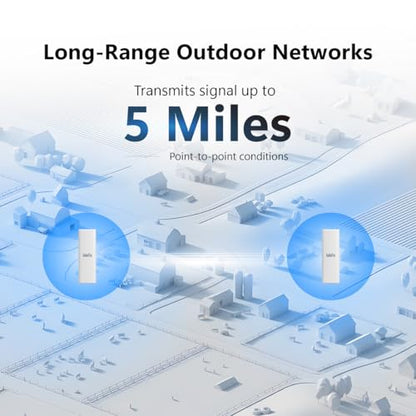 EnGenius ENH500-AX KIT 5GHz Wi-Fi 6 (802.11ax) 1,200 Mbps Outdoor Wireless Bridge, IP55