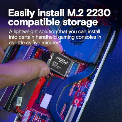 Crucial 1TB CT1000P310SSD2 M.2 2230 SSD PCIe Gen4 NVMe Up to 7100MB/s Internal Solid State Drive