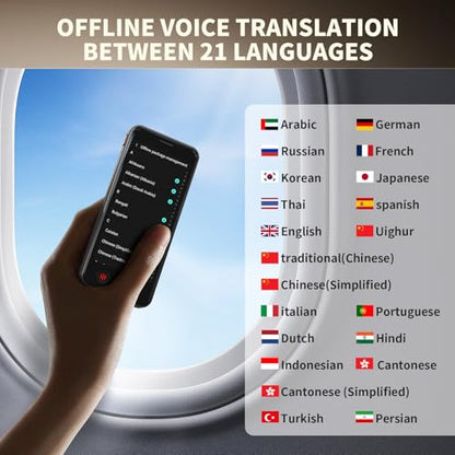BSTBOO 5.67 x 3.46 x 1.65 inches Model A20 Instant Translator 150 Languages Real-Time Voice Translation Portable Device