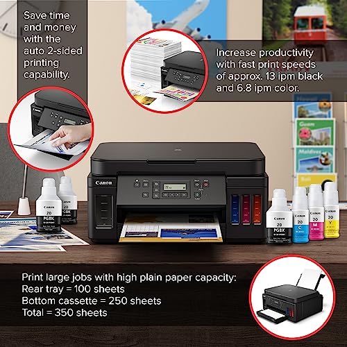Canon PIXMA G6020 4800 x 1200 Color Inkjet Printer, Wireless, All-in-One