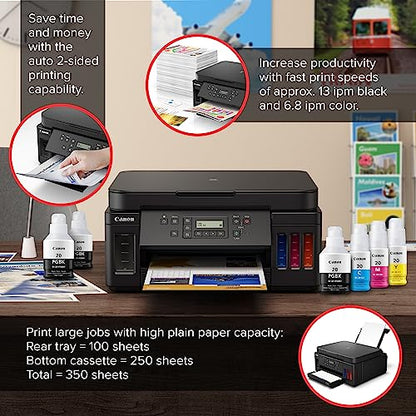 Canon PIXMA G6020 4800 x 1200 Color Inkjet Printer, Wireless, All-in-One