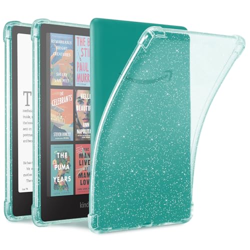 iDLEHANDS Clear Case 7 Inch Kindle Paperwhite 12th Gen Clear Glitter Soft TPU Enclosure