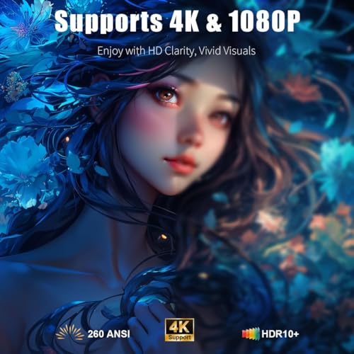 XENPONAD N6-2'' (ANDROID TV) 1280x720 260 ANSI Lumens LED Tabletop Mini Projector