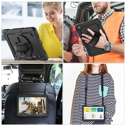 SEYMAC Stock Case for Samsung Galaxy Tab A11 Plus/A9 Plus 11 inch, Model: SM-X230/X235/X236/X238/X210/X216/X218, Black, Full-Body Coverage