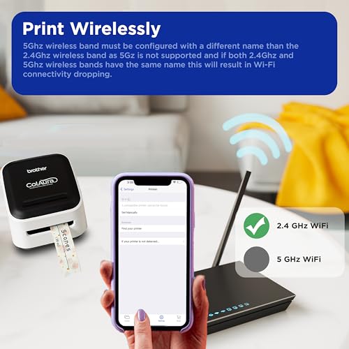 Brother VC500W Inkjet Color Photo and Label Printer Automatic ON, 313 DPI