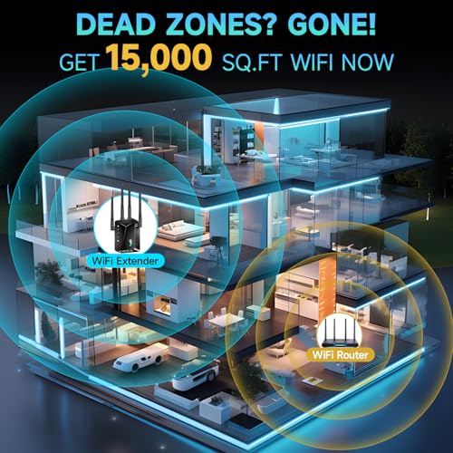 Hyzom 7.28" x 3.78" x 2.24" WiFi Extender B0H13WY592 5X Faster Signal Booster