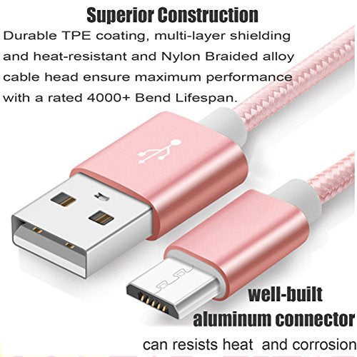 4Pack 5ft Micro USB Cable for Kindle Devices