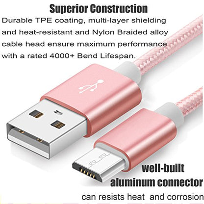 4Pack 5ft Micro USB Cable for Kindle Devices