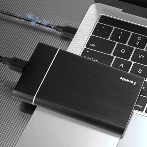 Caraele 500GB External Hard Drive Caraele-500GB USB 3.0 Black Portable Storage