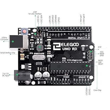 ELEGOO 3.15 x 2.36 x 0.39 inches EL-CB-001 ATmega328P Microcontroller with USB Cable