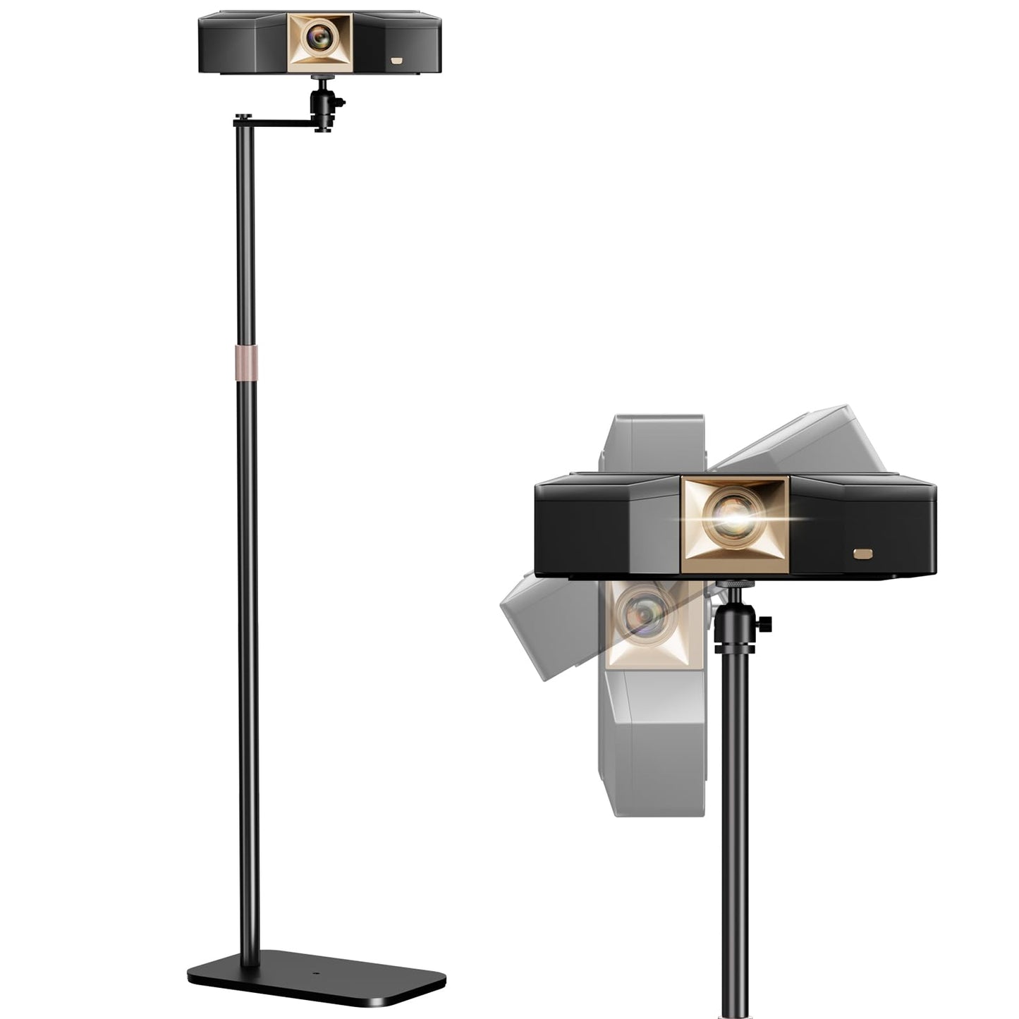 PUTORSEN Projector Stand EMTD-01 Height Adjustable 360° Rotatable Black Metal