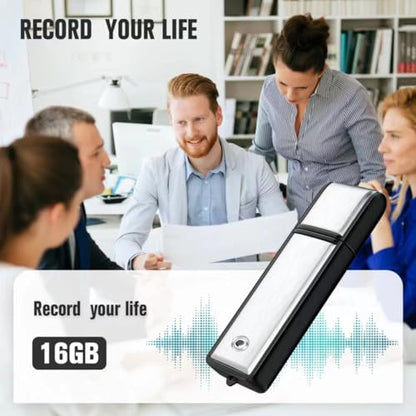 HAKSDOWO 32GB H5 USB Digital Voice Recorder Mono Noise Cancellation