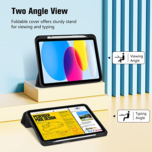 ProCase 11 Inch 2025 Model A3354 A3355 A3356 / 10.9 Inch 2022 Model A2696 A2757 A2777 Black Tablet Case - TPU