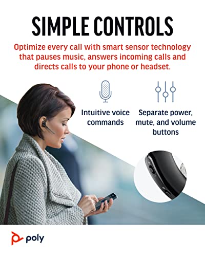 Poly 87300-241 Voyager Legend Wireless Headset - Bluetooth - Noise Cancelling - Black