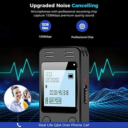 EVIDA 128GB Digital Voice Recorder Model VR01 USB 2.0 WAV 1.5-Inch