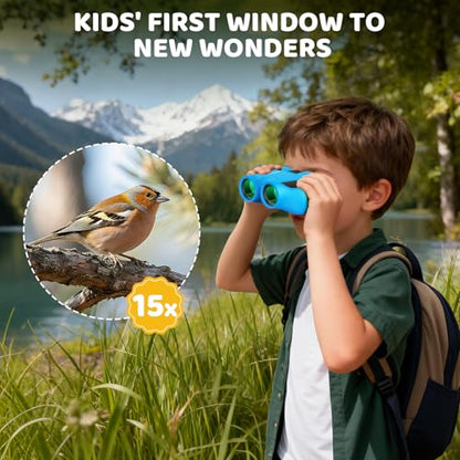 Aurosports 25mm 15x Model 1525-Blue Binoculars