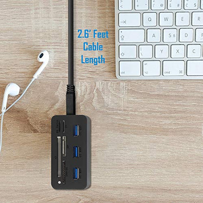 Kingwin KWCR-801U3 Super Speed USB 3.0 Hub and Card Reader Combo