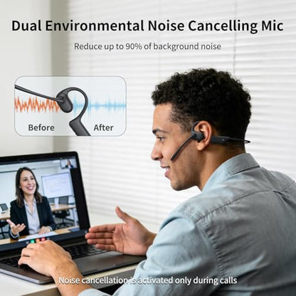 CXK Open Ear Headphones O4 Dynamic Driver Wireless Bluetooth 5.4 Waterproof 12 Hour Battery