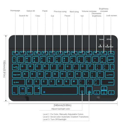 NOOX Bluetooth Keyboard 104 Keys QWERTY - 104 Keys - Battery Powered - Black