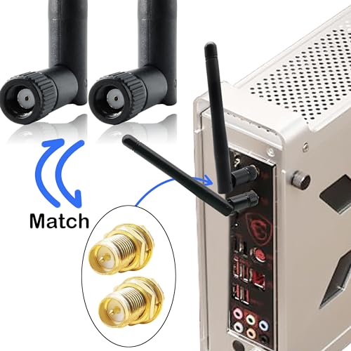 Rydocyee Dual Band WiFi Antenna 2400-2500MHz, 5150-5850MHz 3dBi 2 Pack