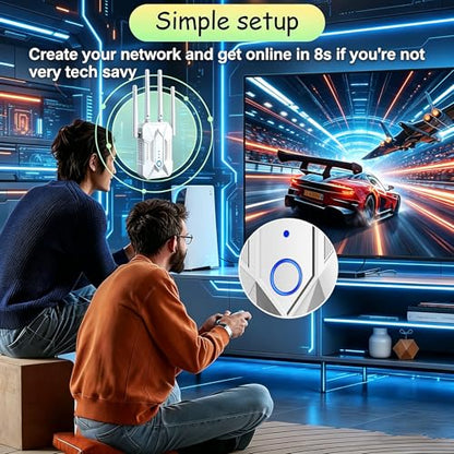 PMOODSK 1200M WiFi Extender Signal Booster 802.11b/g/n 5GHz/2.4GHz 1200 Mbps Repeater
