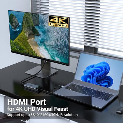 OBERSTER 5 in 1 USB-C Hub OB-HB046-E-011 with 4K HDMI Output and USB 3.2 Ports
