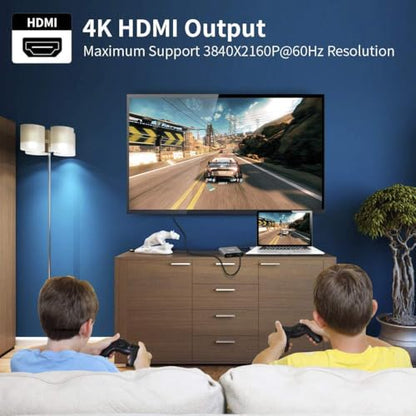 Selore&S-Global USB C to Dual HDMI Adapter UC703 4K @60Hz HDMI 2 Ports