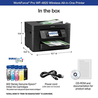 Epson Workforce Pro WF-4820 Inkjet All-In-One Printer, 4800x2400 DPI, 25 ppm, Color Output