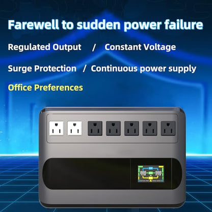 Gitroso 1000VA 500W Rack Uninterruptible Power Supply UPS GF1000
