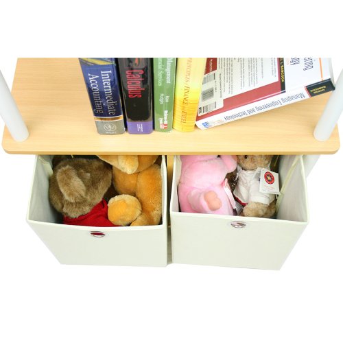 Furinno 3-Tier 99152BE/WH/IV Multipurpose Storage Rack Shelving Unit Beech Finish