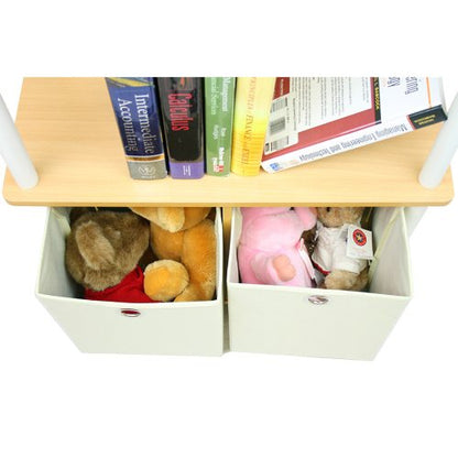 Furinno 3-Tier 99152BE/WH/IV Multipurpose Storage Rack Shelving Unit Beech Finish
