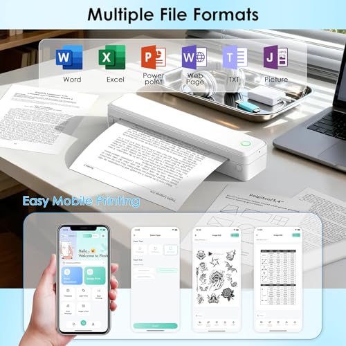 KNAON Portable Thermal Printer U8 203dpi Monochrome 4ppm Thermal Printer