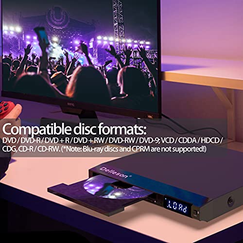 Delleson Compact DVD Player Model B08YFBWTRL 1280×720 720p CD/DVD Player