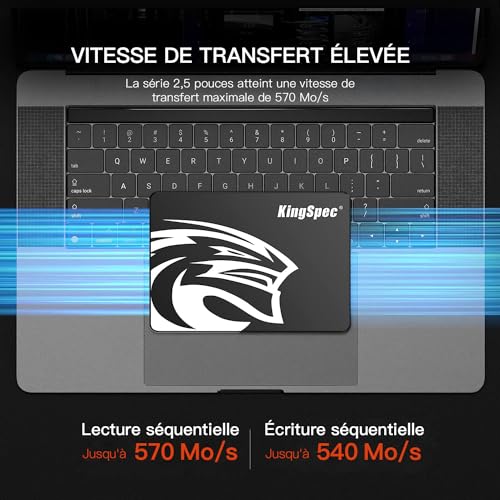 KingSpec 1TB 2.5" SATA Internal Solid State Drive, SATA III 6Gb/s, 3D NAND Flash, Model P3-1TB