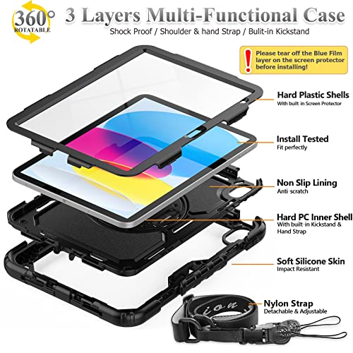 SEYMAC Stock iPad Case A16 A3354/A3355/A3356/A2696/A2757/A2777 10.9 Inches Soft Silicone Case