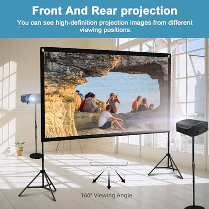 TOWOND 120 inches 16:9 Manual Tripod Projection Screen