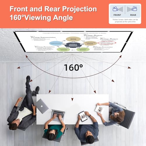 TOWOND 150 Inch TWD012-JY150 Projection Screen 16:9 Matte Manual Wall Mount