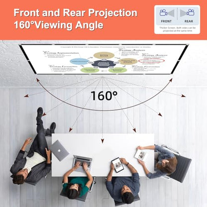 TOWOND 150 Inch TWD012-JY150 Projection Screen 16:9 Matte Manual Wall Mount