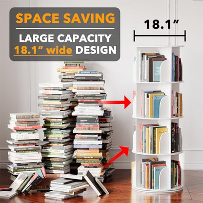 SpaceAid 4 Tier 56XZSJ-MS02-W4 Bookshelf White