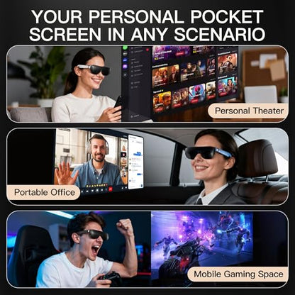 THIИKAЯ 160 Inches AiRABlack 3840x2160 120Hz Micro-OLED Video Display Glasses