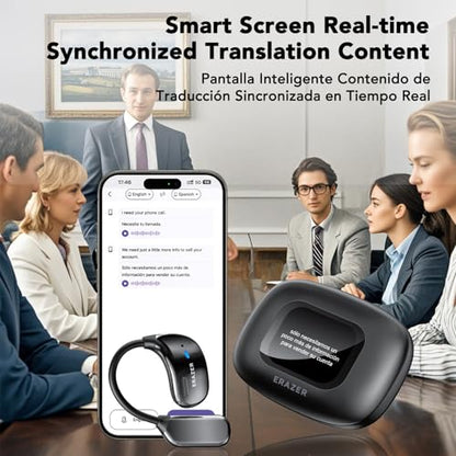 QYGCKJ XF23 Earbuds AI Translation 135 Languages Bluetooth 5.4 Wireless Charging Black