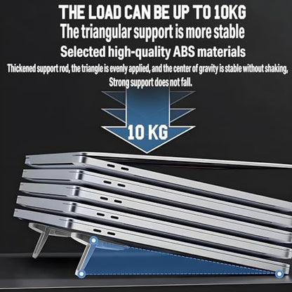 Portable Adjustable Laptop Stand Foldable Design Heat Sink Silver