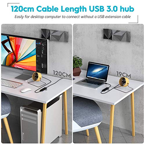Aceele USB Hub 3.0 4-Port Multiport Expander with 4ft Cable, Model AC-T10
