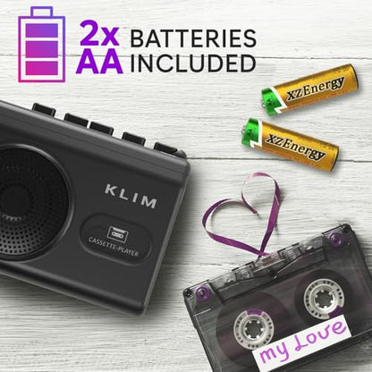 KLIM K9 Cassette Player 3.5mm Headphone Jack Mono Standard Edition Portable Cassette Player