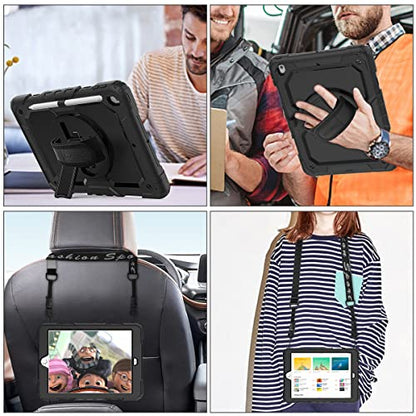 SEYMAC Stock Case for iPad 9th/8th/7th Generation 10.2 inches Black Model Y2SD-iPad10.2bl