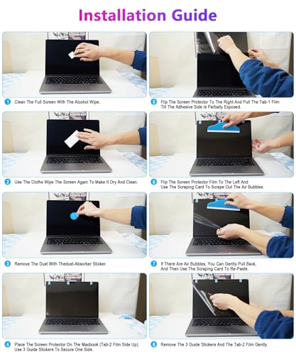 PYS 13.3 Inch Privacy Filter MACPRO13-400AGSI 4-Way Anti-Spy Matte Screen Protector