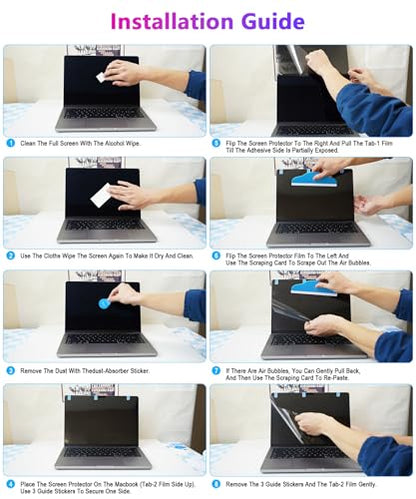 PYS 13.3 Inch Privacy Filter MACPRO13-400AGSI 4-Way Anti-Spy Matte Screen Protector