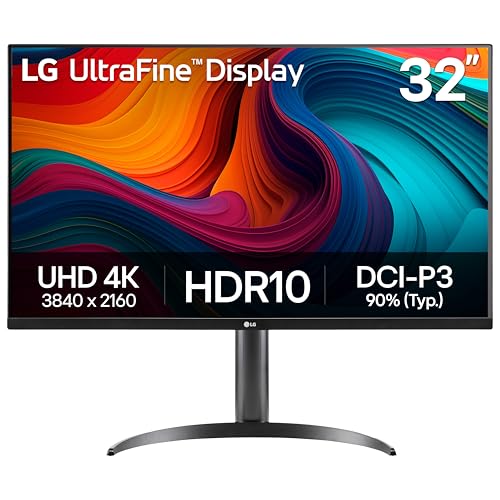 LG 32UR550K-B 31.5-inch 4K UHD (3840 x 2160) LED Monitor, 60Hz, VA Panel