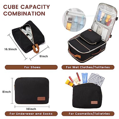 LOVEVOOK 40L Black-brown Laptop Backpack LK2141-18M