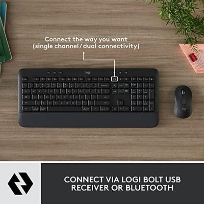Logitech MK650 Combo for Business Wireless Mouse and Keyboard, Logi Bolt, Bluetooth - Graphite